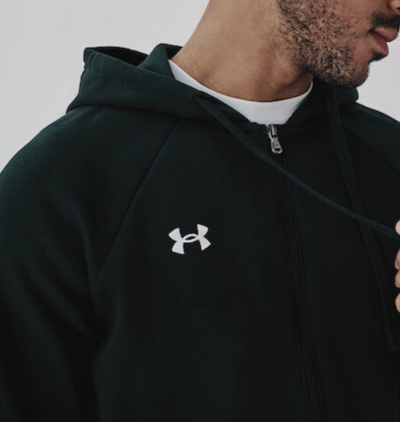 UNDERARMOUR FLEECE HOODIE TRACKSUIT BLACK