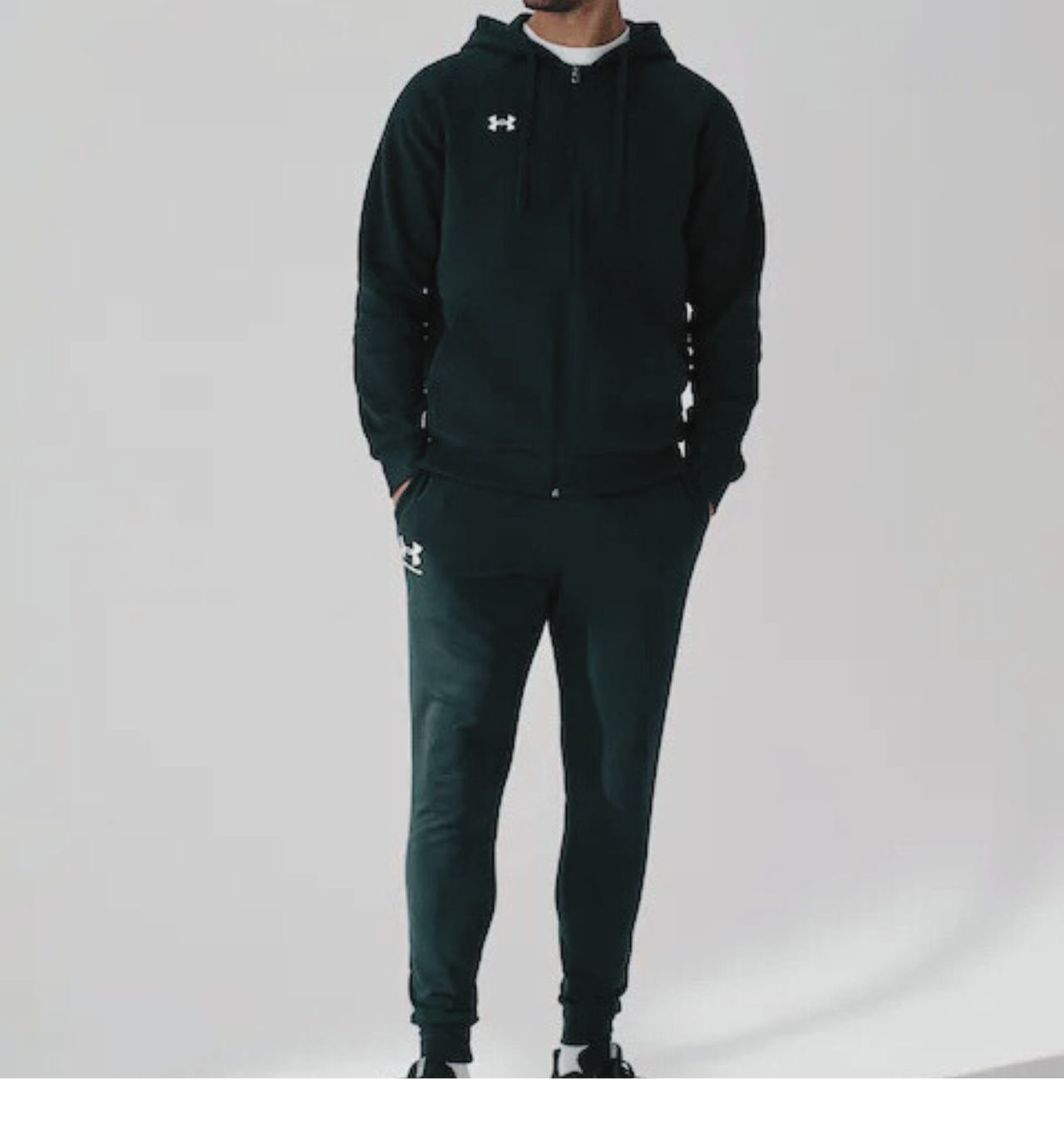 UNDERARMOUR FLEECE HOODIE TRACKSUIT BLACK